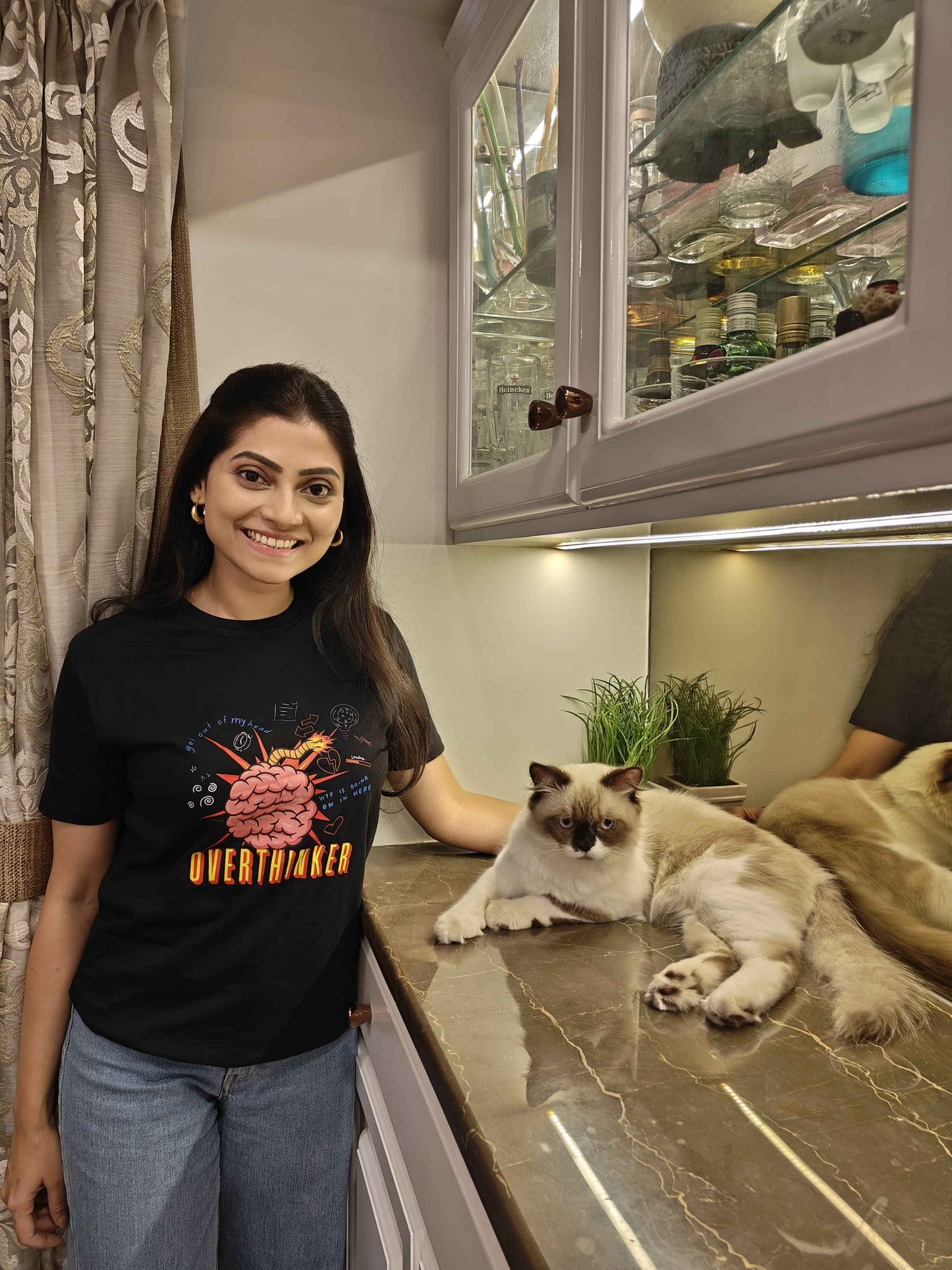 Overthinker |Unisex Regular-Fit T-Shirt – Bold Thought-Graphic Tee