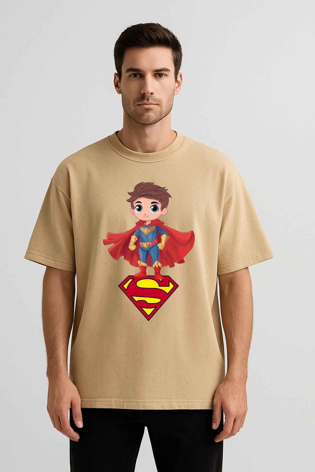 Superman |  Men’s Oversized T-Shirt – Superhero Graphic Tee
