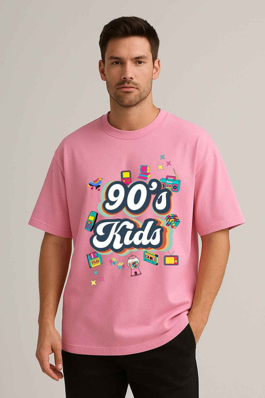 90’s Kids | Unisex Oversized T-Shirt – Retro 90s Icons Graphic Tee