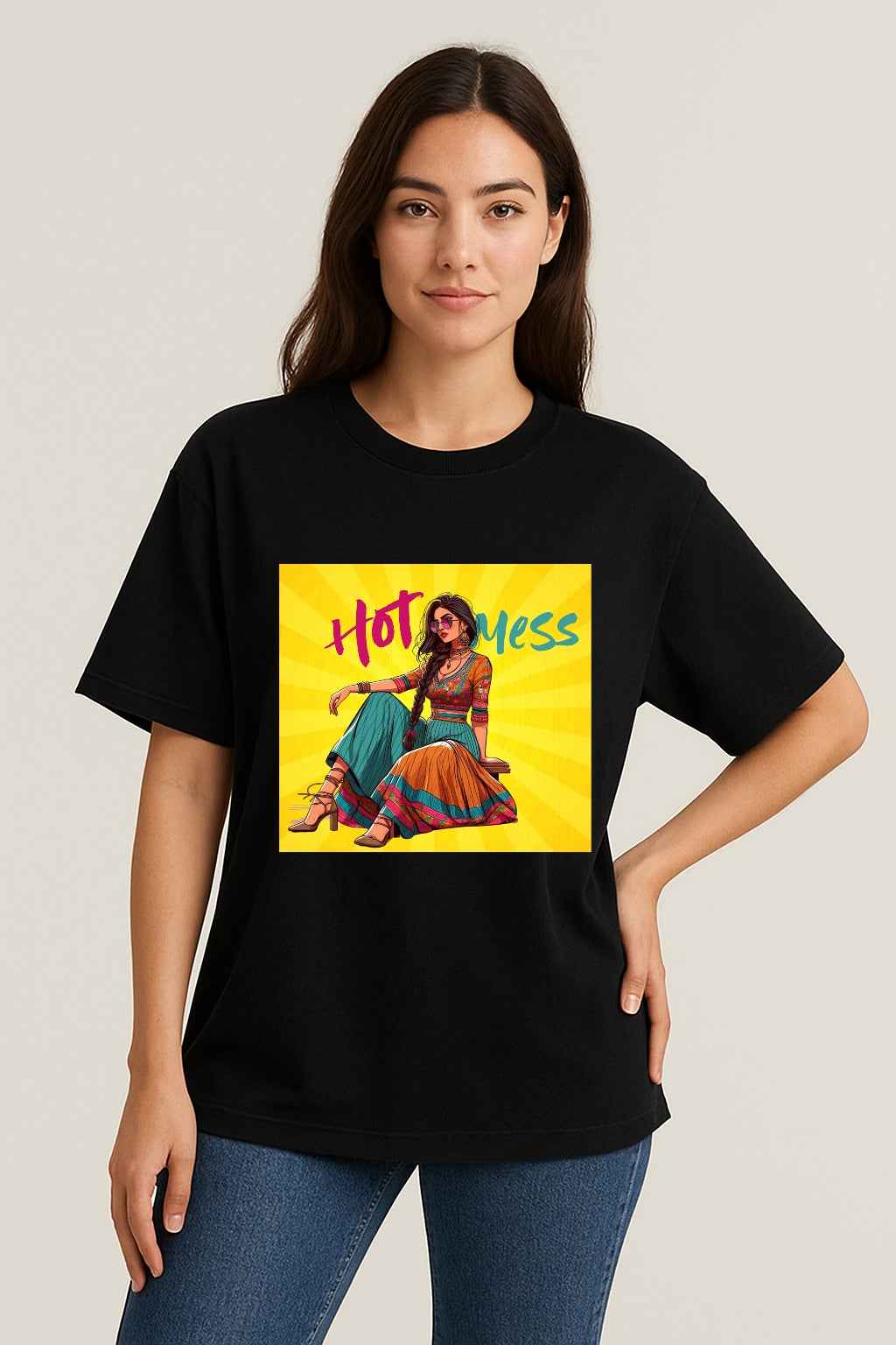Hot Mess | Women’s Oversized T-Shirt – Quirky Graphic Women Tee