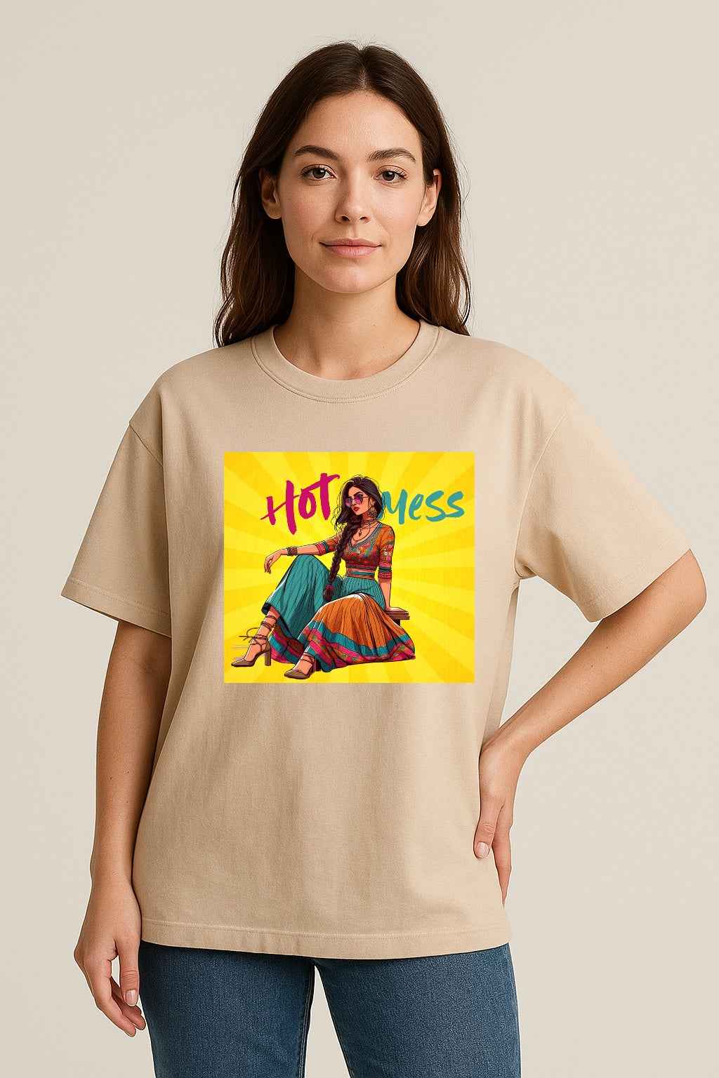 Hot Mess | Women’s Oversized T-Shirt – Quirky Graphic Women Tee