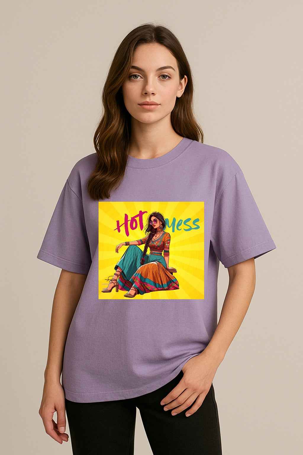 Hot Mess | Women’s Oversized T-Shirt – Quirky Graphic Women Tee