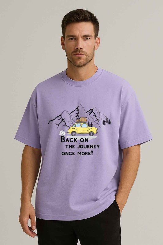 Back On The Journey Once More | Unisex Oversized T-Shirt – Travel & Adventure Graphic Tee