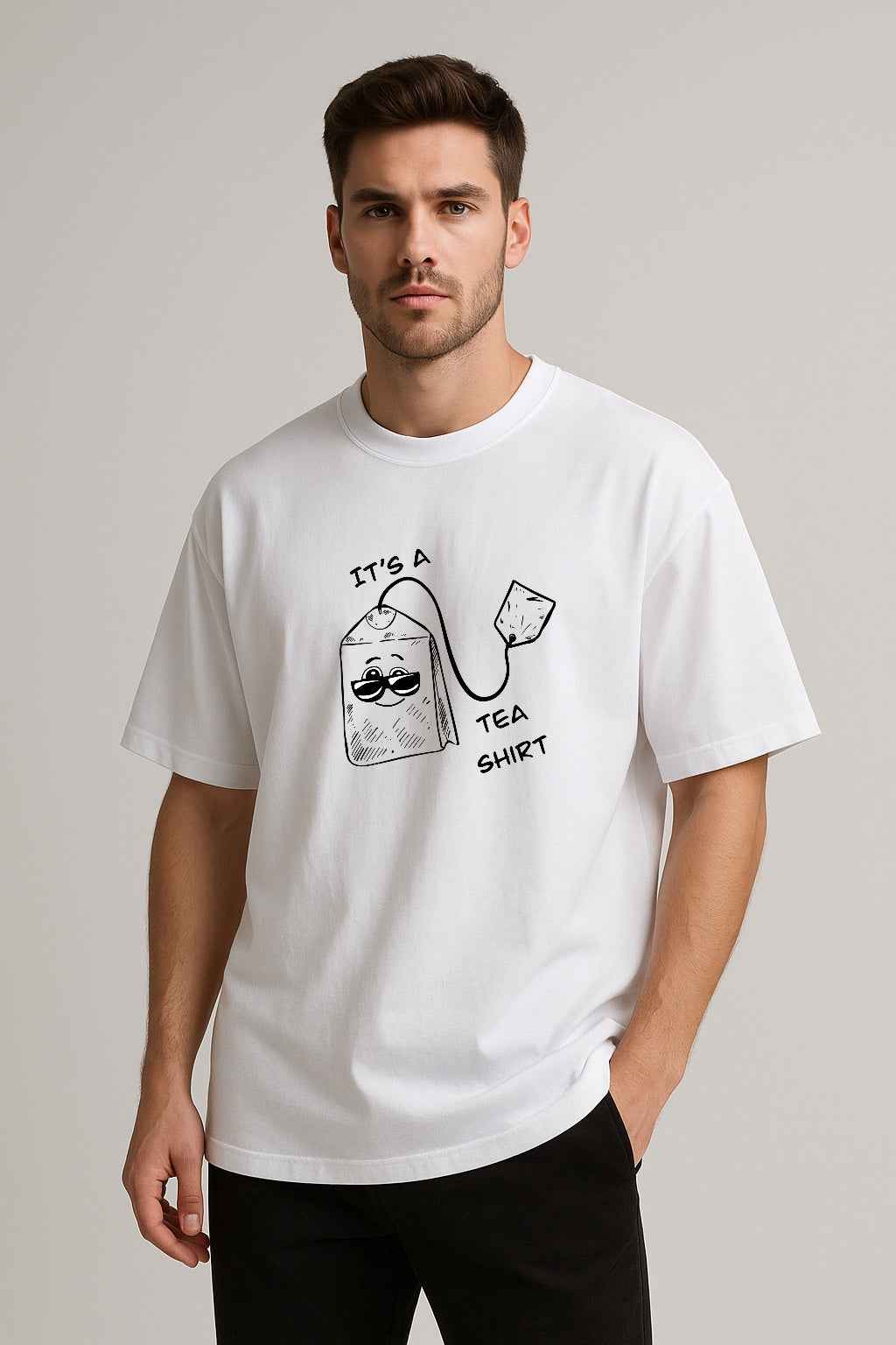 It’s a Teeshirt | Unisex Oversized T-Shirt for Tea Lovers | Kalamaya Art
