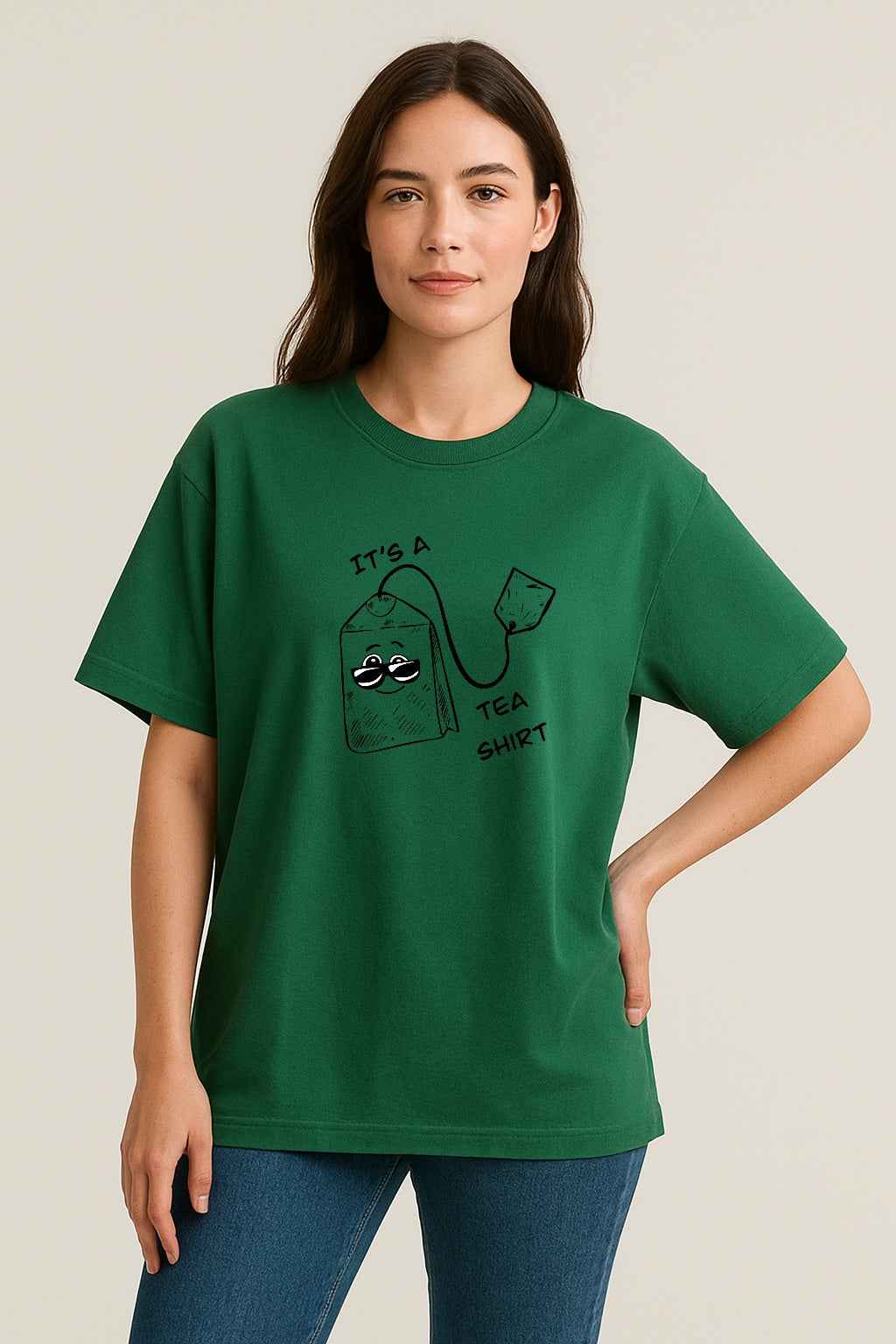 It’s a Teeshirt | Unisex Oversized T-Shirt for Tea Lovers | Kalamaya Art
