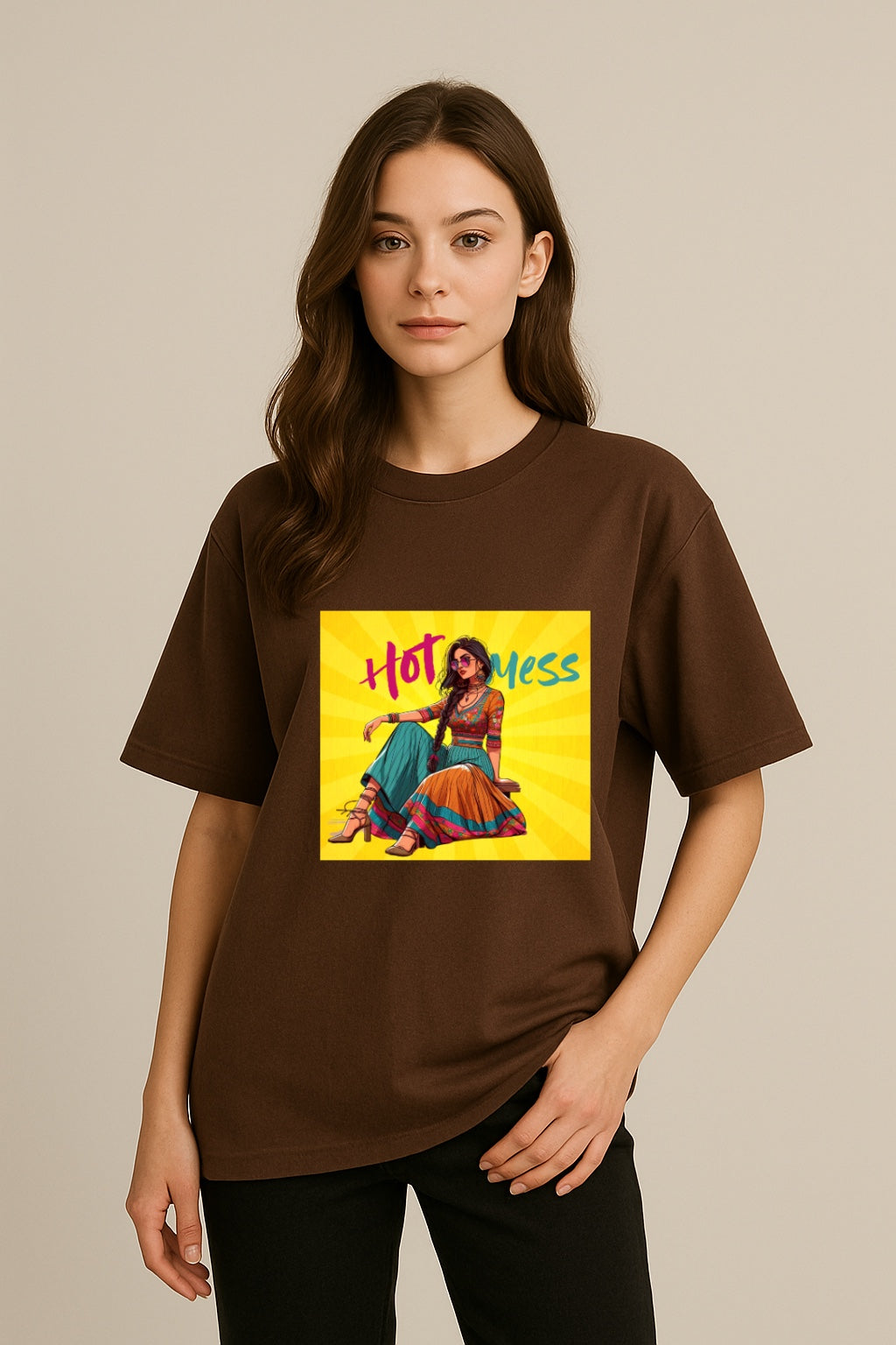 Hot Mess | Women’s Oversized T-Shirt – Quirky Graphic Women Tee