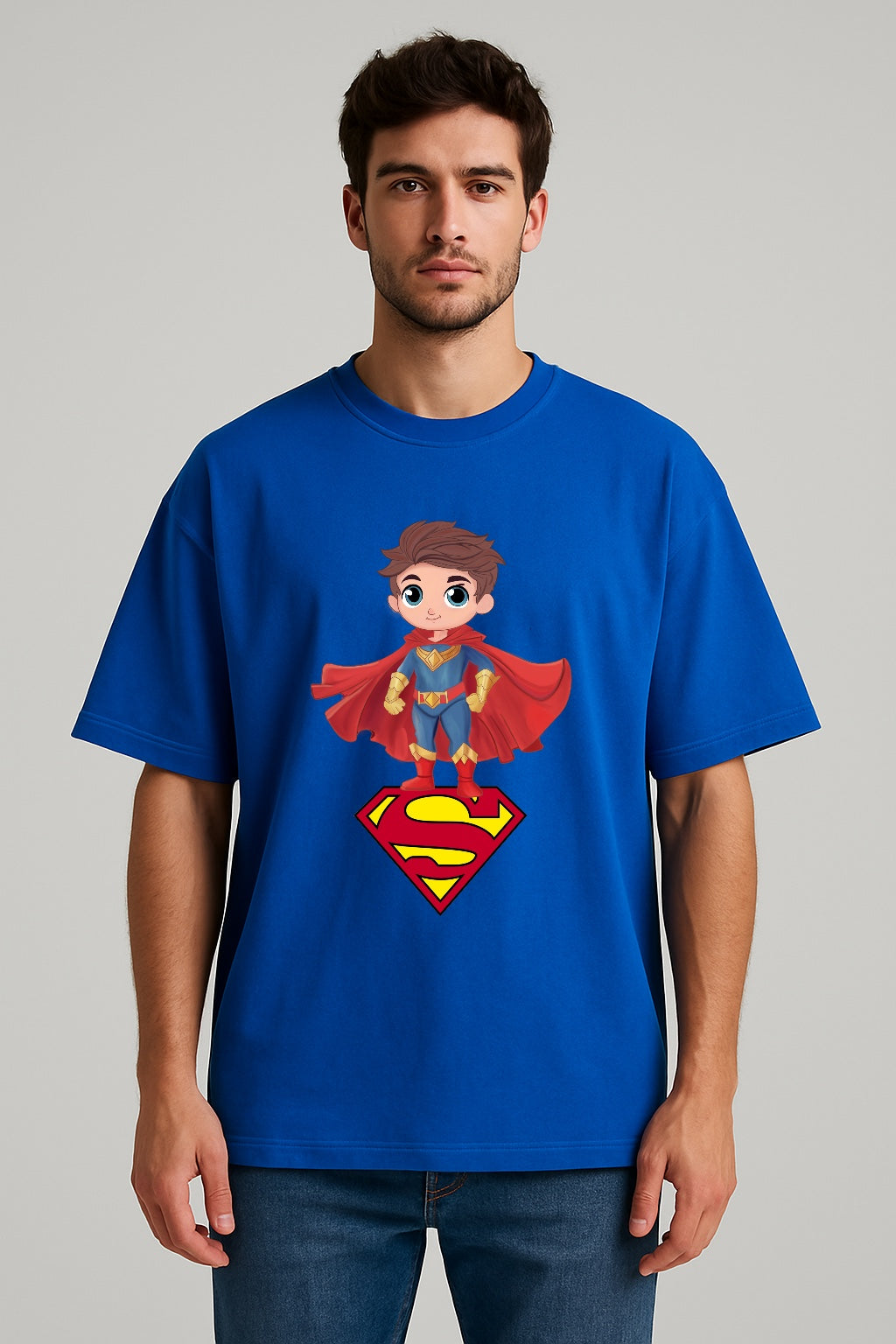 Superman |  Men’s Oversized T-Shirt – Superhero Graphic Tee