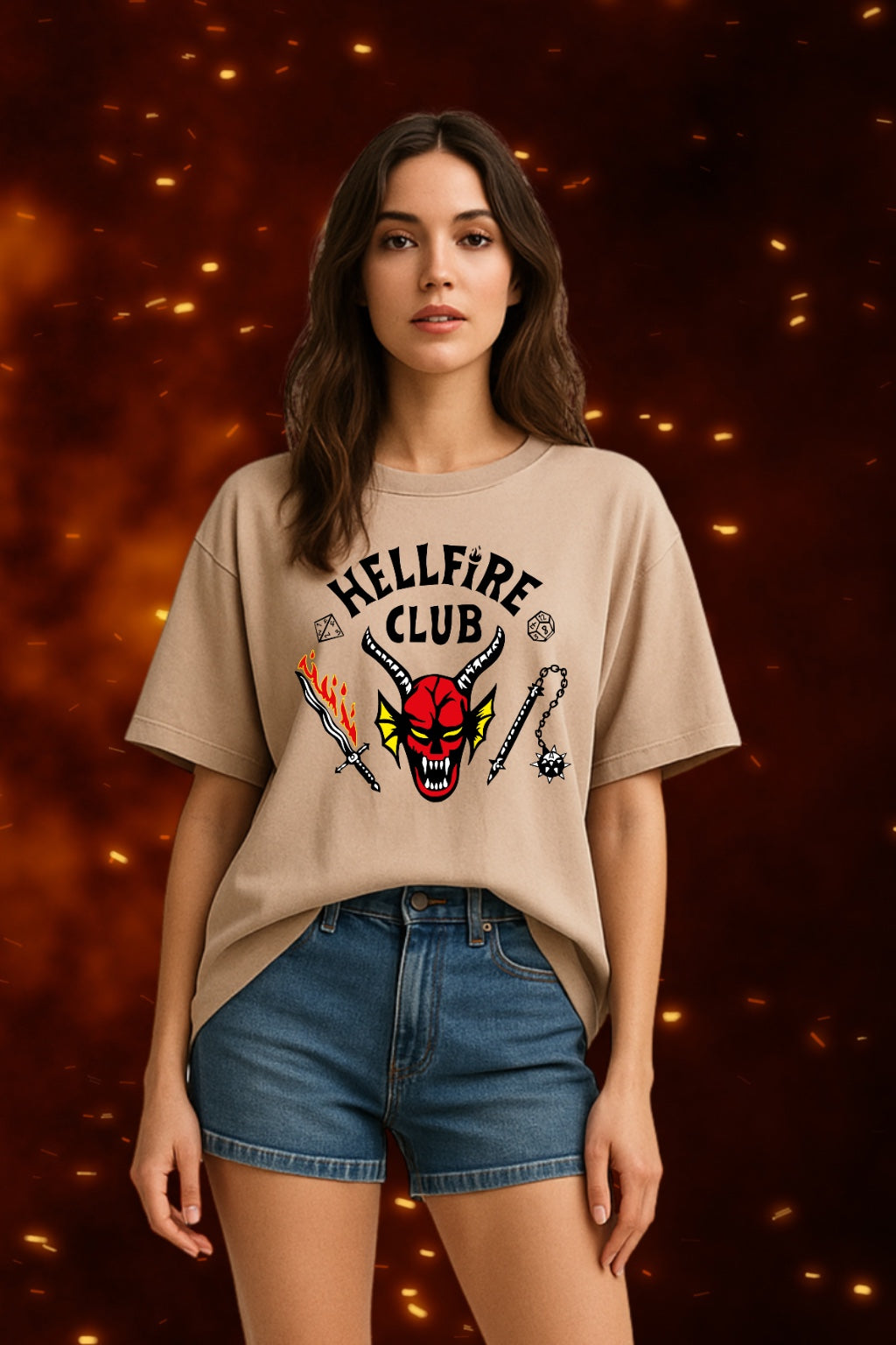 Hellfire Club Stranger Things Oversized T-Shirt | Premium Cotton Fan Tee