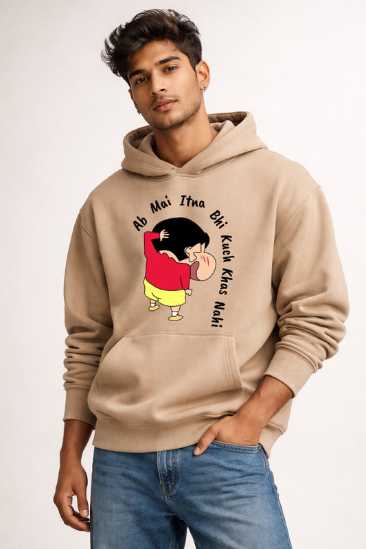 Shinchan Ab Mai Itna Bhi Kuch Khas Nahi – Unisex Oversized Hoodie | Premium Streetwear Hoodie