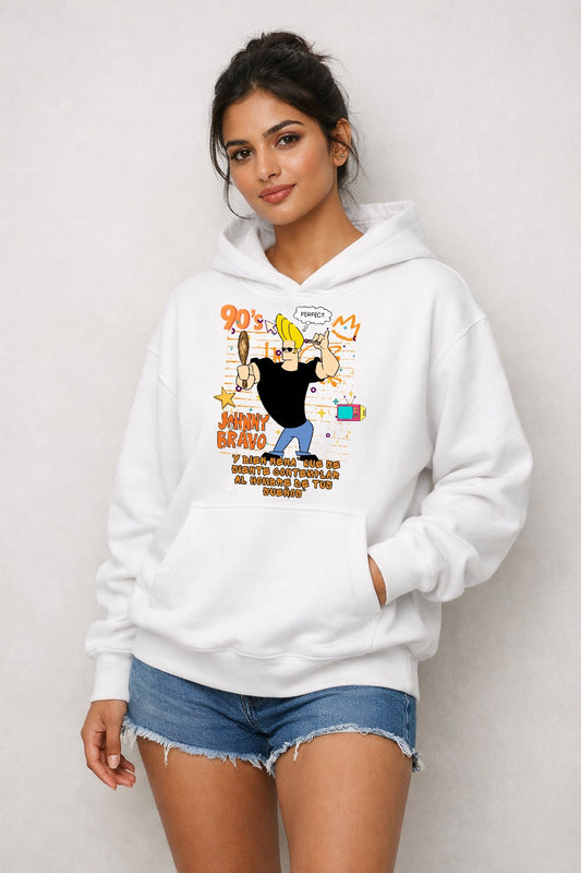 Johnny Bravo Perfect – Unisex Oversized Hoodie | Cartoon Streetwear Winter Hoodie